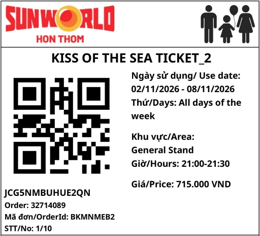 Kiss of the Sea ticket STT 1